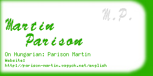 martin parison business card